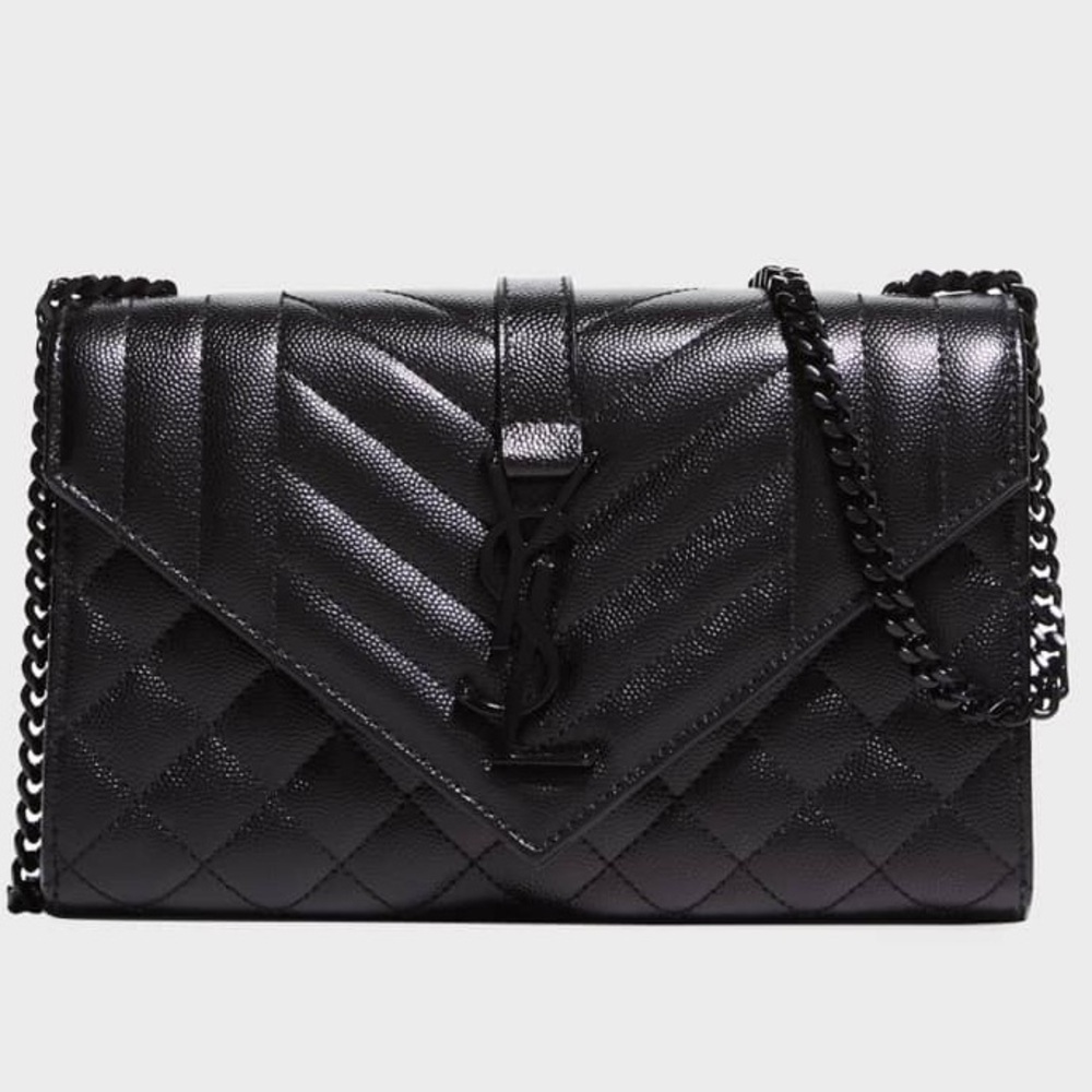 YSL Black Envelope Crossbody / Shoulder Bag. Excellent Condition